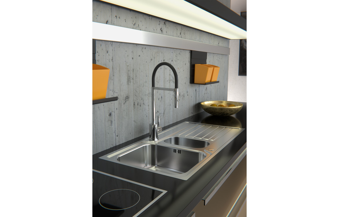 Abode Atlas Professional Single Lever Mixer Tap - Brushed Nickel - Image 2