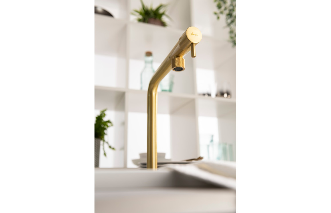 Abode Agilis Single Lever Mixer Tap - Brushed Brass - Image 3