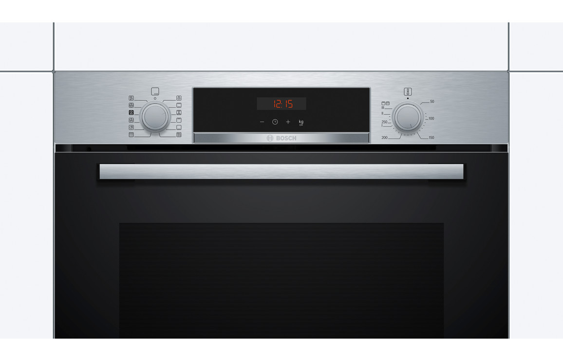 Bosch Serie 4 HRS574BS0B B/I Single Pyrolytic Oven w/Added Steam - Brushed Steel - Image 3