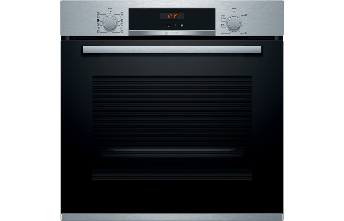 Bosch Serie 4 HRS574BS0B B/I Single Pyrolytic Oven w/Added Steam - Brushed Steel