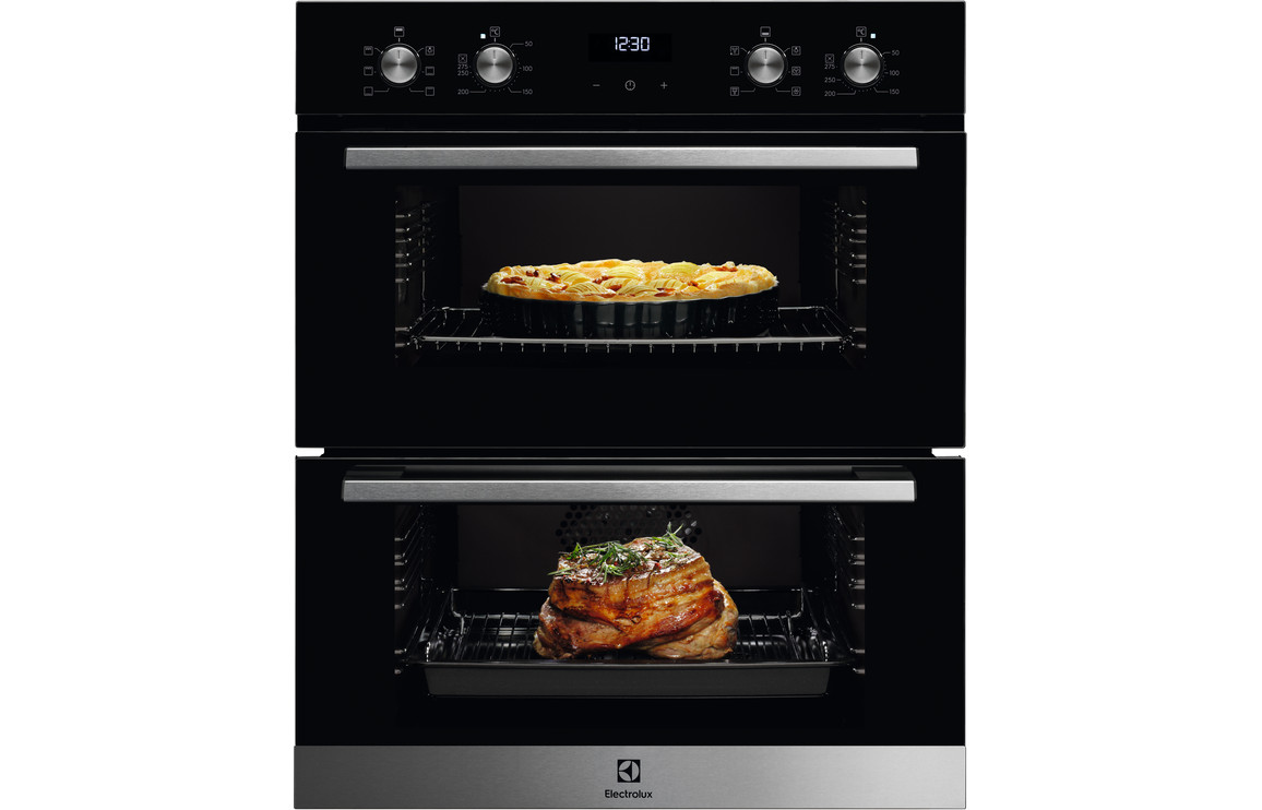 Electrolux KDFEC40UX B/U Double Electric Oven - Black & St/Steel
