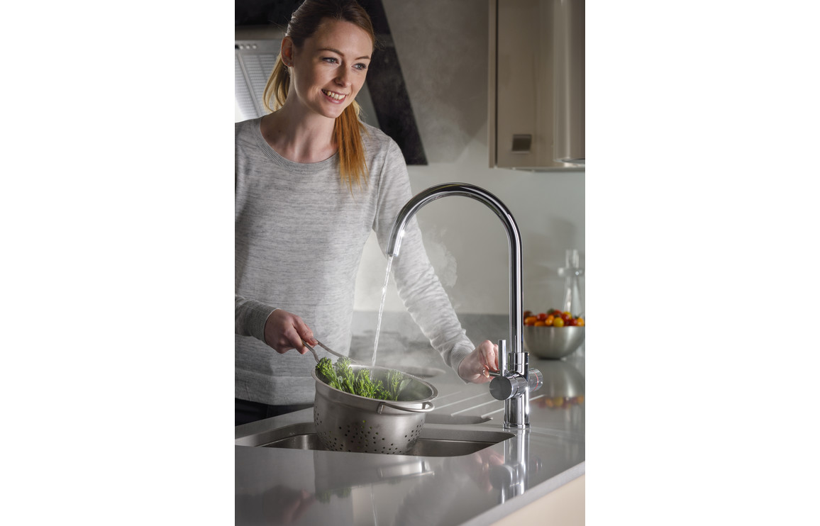 Abode Prostream 3 IN 1 Swan Spout Monobloc Tap - Chrome - Image 3