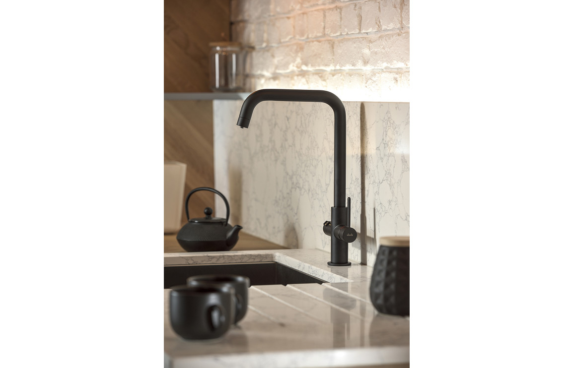 Abode Prothia 3 IN 1 Quad Spout Slimline Monobloc Tap - Matt Black - Image 3