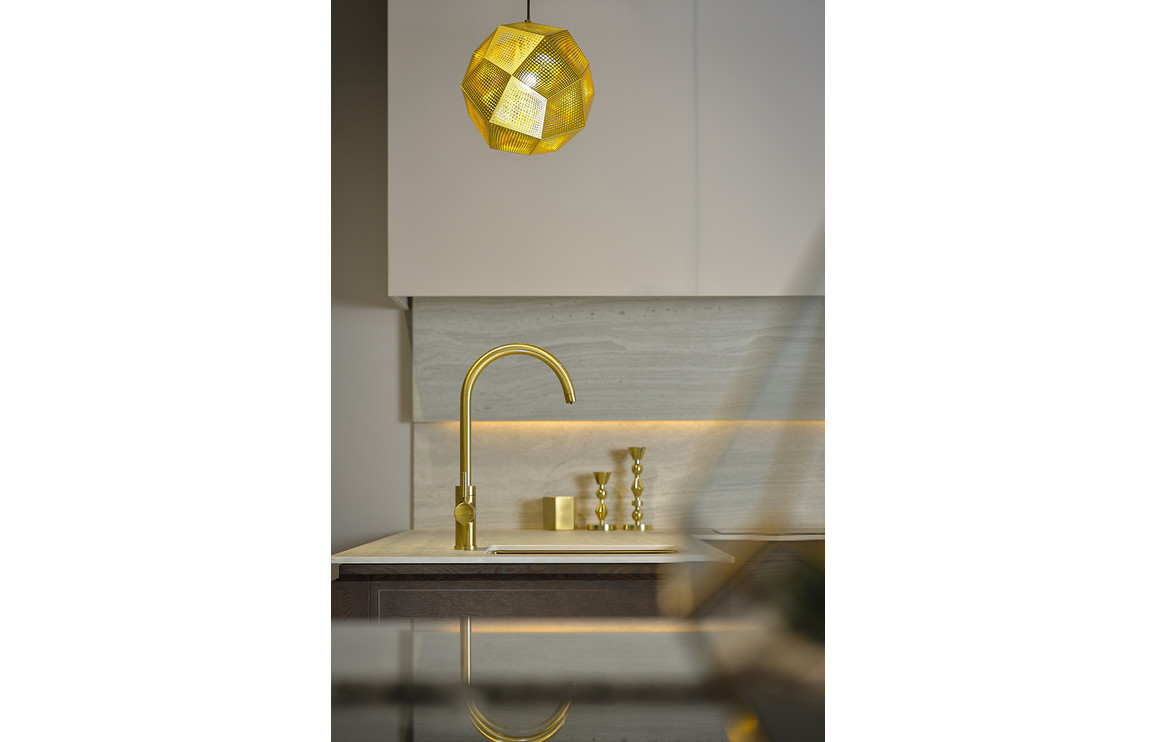 Abode Propure 4 IN 1 Swan Spout Monobloc Tap - Brushed Brass - Image 3