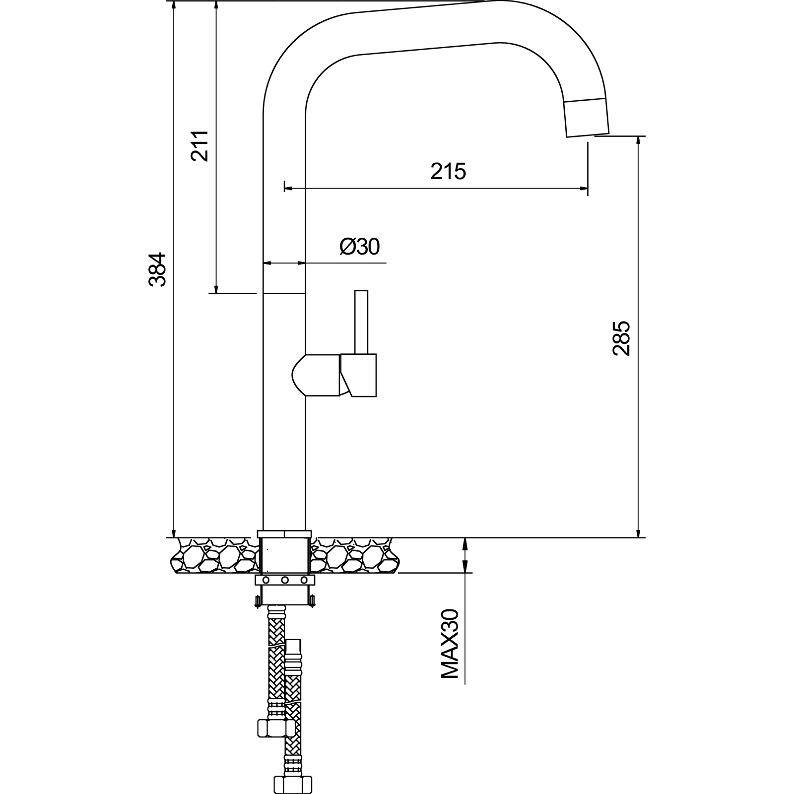 Victoria Kitchen Mixer Tap (Chrome) - Image 2